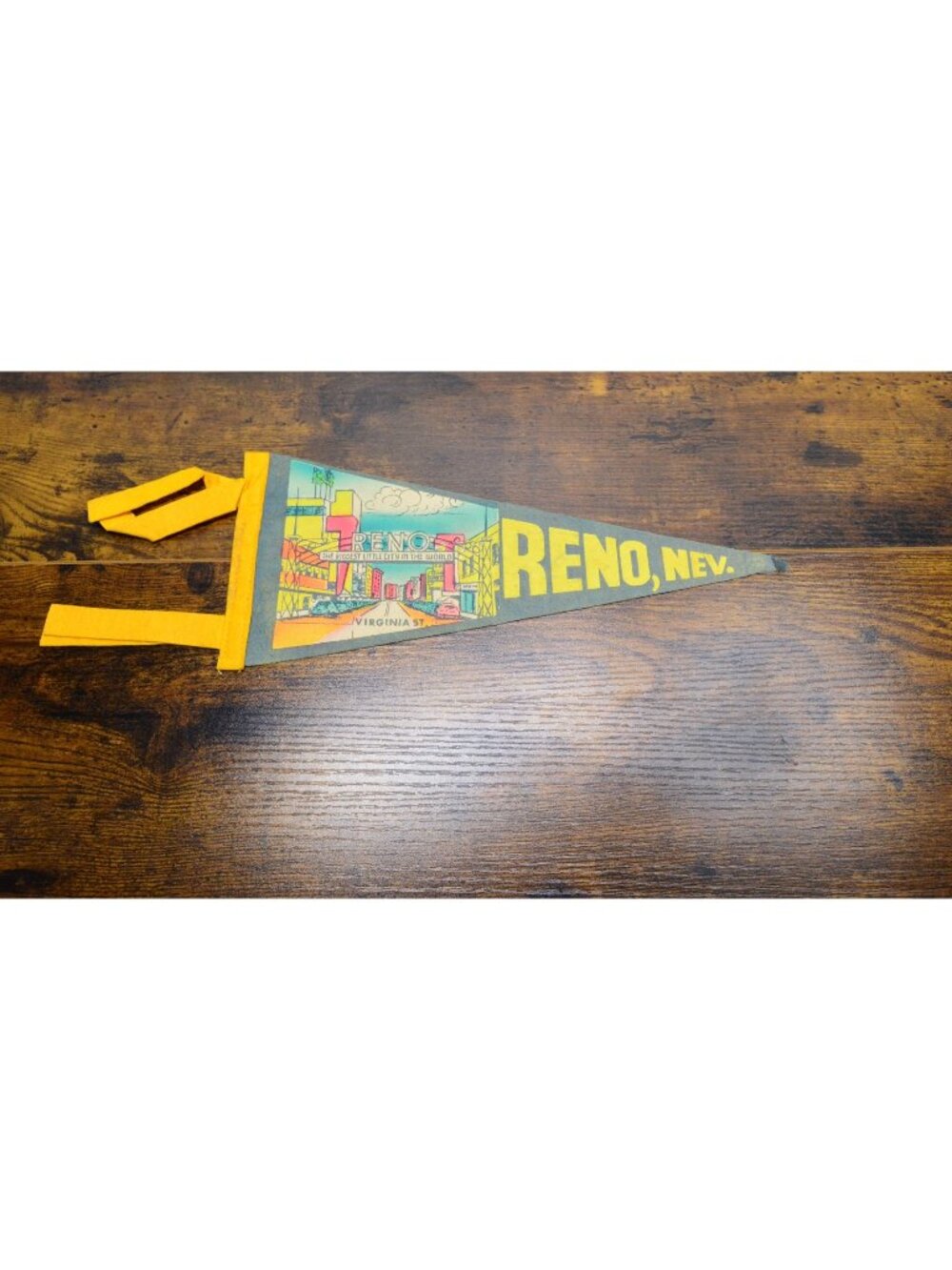 Vintage Reno, Nevada pennant 11.5 inches